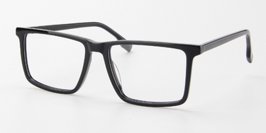 Men Urban Eyeglasses: Ugo Black 
 - SpecSMART Eye Clinic (Diagonal View)
